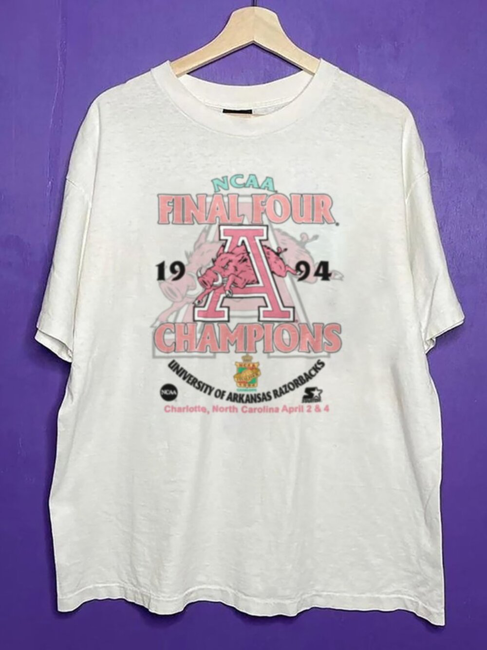 1994 NCCA Champions Arkansas Razorbacks Football Shirt, University of Arkansas